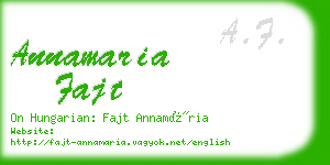 annamaria fajt business card